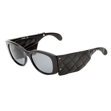 chanel rimless glasses|chanel sunglasses with leather sides.